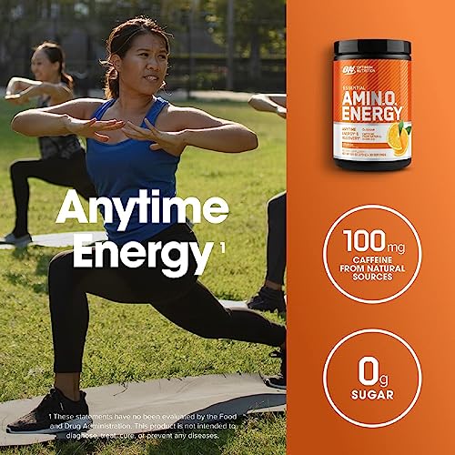 Optimum Nutrition Essential Amino Energy - with BCAA, Amino Acids, Green Tea & Coffee Extract - 30 Servings (Orange Cooler)