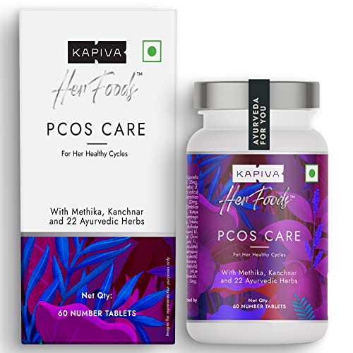 Kapiva PCOS Care Tablets - For Healthy Cycles | Manages PCOS in 3 Months | 60 Caps