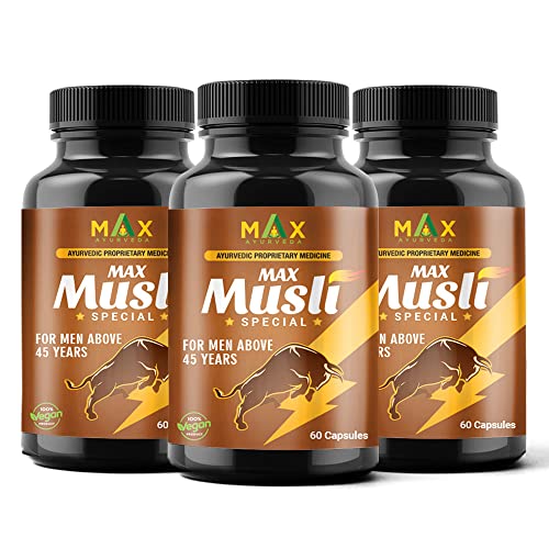 Max Ayurveda Musli Special Capsules For 45 Plus Men - (60 Capsules) Pack of 1