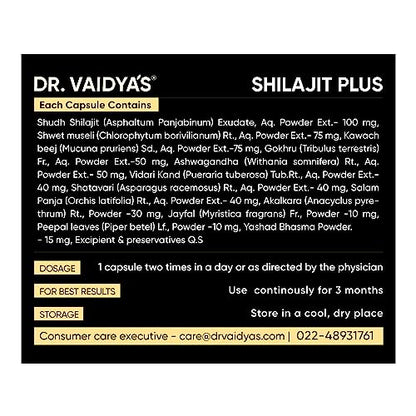 Dr Vaidya'S Shilajit Plus - 30 Capsules (Pack of 1)