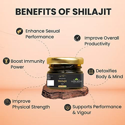 Vedikroots Pure and Natural Shilajit/Shilajeet Resin 30g | Suitable for Men & Women (Pack of 1)