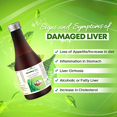 AAYURVEDYA Healthy Liver (Set of 2) Detox for Fatty Liver Syrup, Indigestion and for Healthy Liver Function, A Complete Liver Cleanser - 200 ml Each