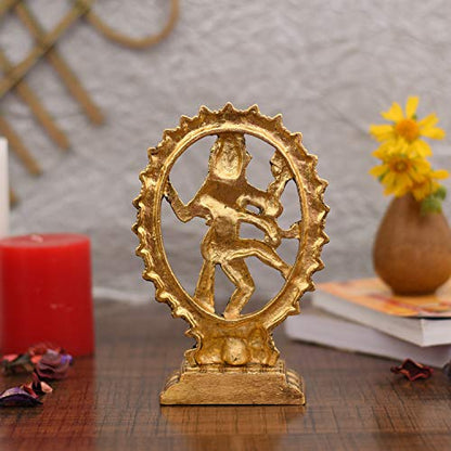 Metal Shiva Idol Natraj Statue Statue for Home Decor - Dancing Shiva Natraja/Natrajan Showpiece Figurine (7 x 3.5 Inch)