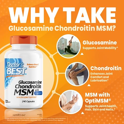 Doctor's Best, Glucosamine Chondroitin MSM, 240 Capsules