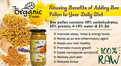 The organic fusion Natural Bee Pollen | 100% Raw Natural Bee Pollen (125 gms)