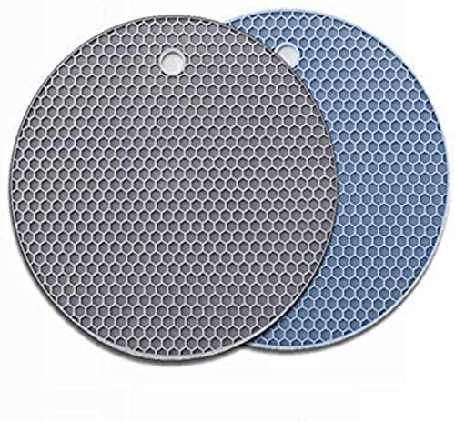 P-Plus International Silicone Heat Resistant Round B 18 cm Trivets Mat for Pan and Pot ( Random Colour ) - Pack of 5