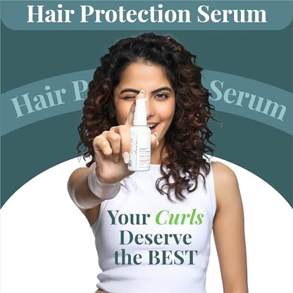 iluvia Hair Protection Serum - Coarse, Damaged, Very Frizzy Hair - with Heat & Sun Protection - ThicCurly, Processed Hair 50ml (Heat Protection Serum)