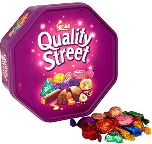 Nestle Quality Street Assorted Milk and Dark Chocolate and Toffees Tub, 650g