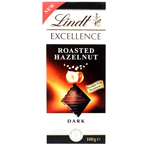 Lindt Excellence Imported Chocolate Bar with Gently Roasted Hazelnut Bits. (100g)