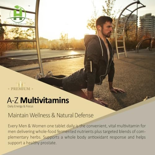 Healthy Nutrition A-Z Multivitamin for Men & Women with 24 Essential Vitamins & Minerals (60 Tablets)