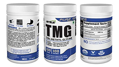 Nutrija-TRIMETHYLGLYCINE (TMG)(Betaine Anhydrous) - 100 grams