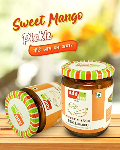 Addme Sweet Mango Pickles 600gm Mango murabba Preserve in Spices meetha achar Glass Jar