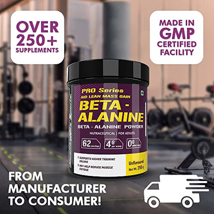 HealthyHey Sports - Beta-Alanine Powder for Endurance - 250 gram (250)