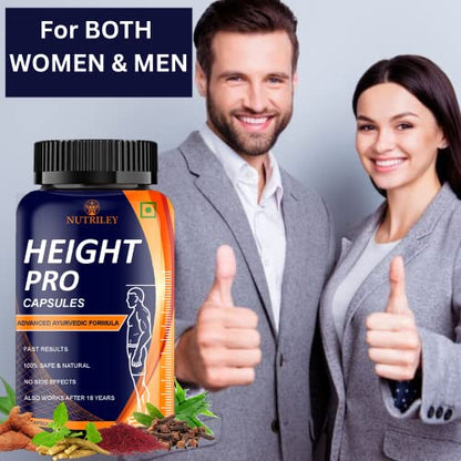 Nutriley Height Capsules For Women & Men 60 capsules (Pack of 1)