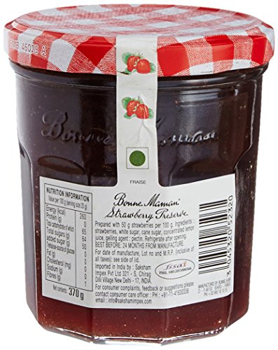 Bonne Maman Strawberry Preserve, Marmalade Fruit Jam, 13 oz / 370 g