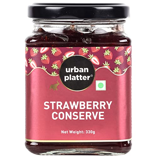 Urban Platter Strawberry Conserve, 330g (Gourmet Spread, Jam, Preserve)