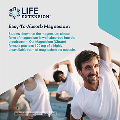 Life Extension Magnesium Citrate, 160 Mg, 100 Capsules
