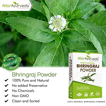 Attar Ayurveda Natural Bhringraj Powder for hair growth (100 Grams)