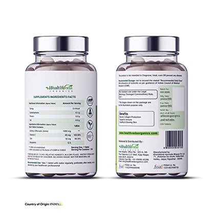 Health Veda Organics Natural Vitamin C 1000 mg I 120 Veg Tablets I Boosts Immunity, Antioxidant & Skin Care | For both Men & Women