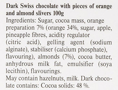 Lindt Excellence Orange Intense Chocolate 100 Grams