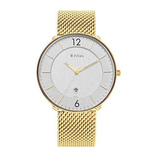 Titan Analog White Dial Women's Watch-1849YM01