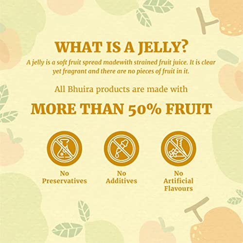 Bhuira|All Natural Apple & Cinnamon Jelly|No Added preservatives|No Artifical Color Added|240 g|Pack of 1
