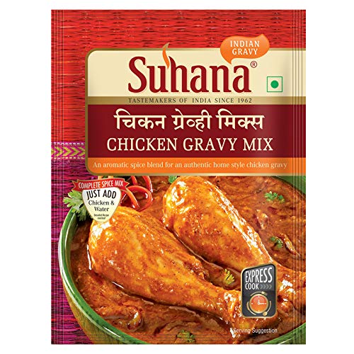 Suhana Chicken Gravy Mix 80g Pouch | Spice Mix | Easy to Cook | Pack of 6