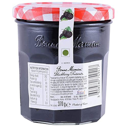 Bonne Maman Blackberry Preserve, Marmalade Fruit Jam, 13 oz / 370 g