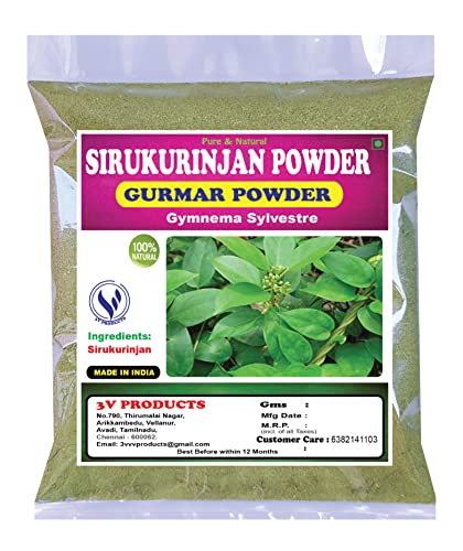 Sirukurinjan Powder 400g | Gurmar | Gymnema Sylvestre | Podapatri | Gudmar | Madhunashini (Pack of 4x100g)