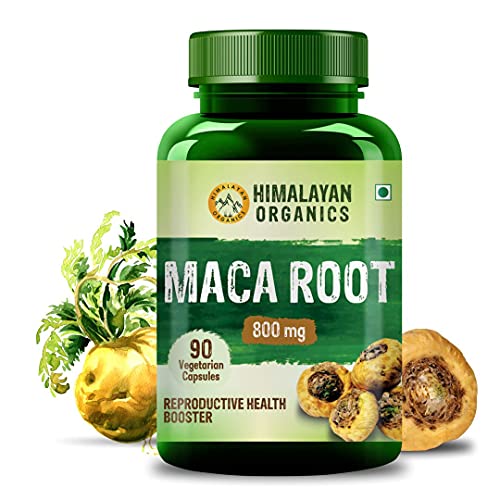 Himalayan Organics Maca Root Extract 800Mg | Help In Reproductive Growth | Improves Energy And Stami | Good For Men And Women - 90 Vegetarian Capsules