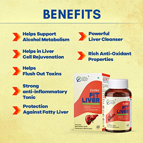 Fytika Fit Liver + Fytika Vita 365| Milk thistle 200mg, Kutki50mg, Punarnva25mg, Bhumi Amla 25mg & P3, E, Zinc, Biotin, Mineral, Ginseng & Ashwagandha