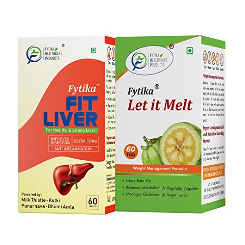 Fytika Fit Liver + Fytika Let It Melt (Combo Pack) | Milk thistle 200mg, Kutki50mg, Punarnva25mg, Bh | Garcinia Cambogia, Green Coffee Extract Tablets