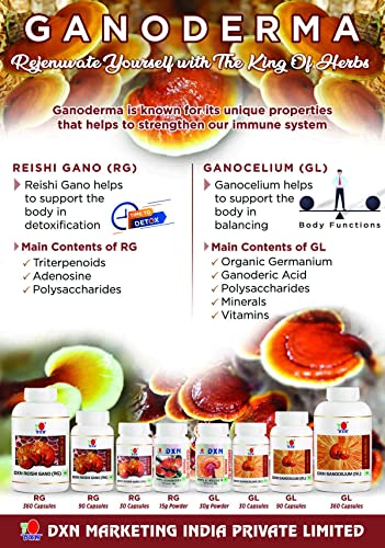 DXN Reishi Ganoderma and Ganocelium Capsules, Fruit and Root, RG and GL (90 CAPSULES)