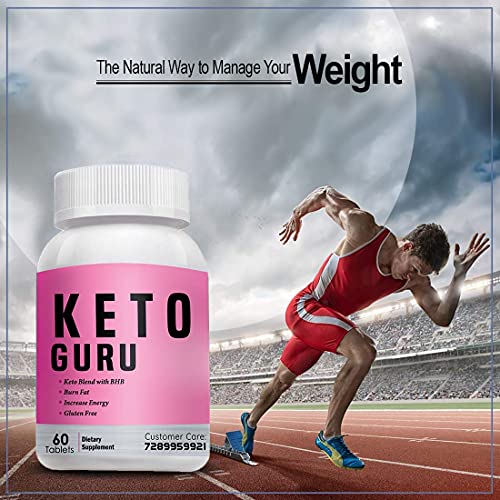 Vokin Biotech Keto Guru 60 Tablets for weight loss With Exclusive Keto Guru With Effervescent Water Soluble 20 Tablets Free