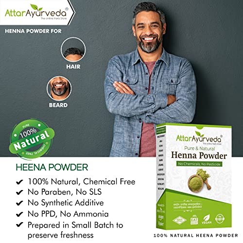 Attar Ayurveda Natural Henna powder for hair (400gm)