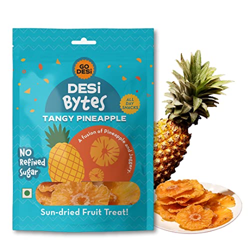 GO DESi Chaat - Tangy Pineapple | Fruit Snacks | Dehydrated Fruit |180 g