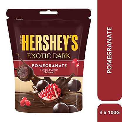 Hershey's Exotic Dark Chocolate Pomegranate, 100g (Pack of 3)