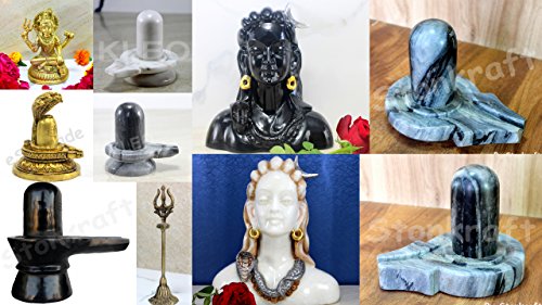 StonKraft 5" White Marble Shiva Lingam/Shiv Ling Shankar Bholenath Shivji Mahadev Bhole Bhandari Idol Murti