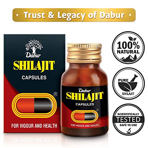 Dabur Shilajit Ayurvedic Capsules - 30 capsules