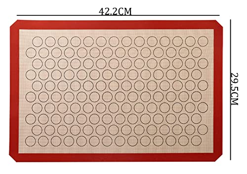 SYGA 1 Pieces Reusable Silicone Non-Stick Cookies Baking Mats for Moulds and Rolls, for Making Bread, Cakes, Macaroni, Buns and Loaves(Beige)