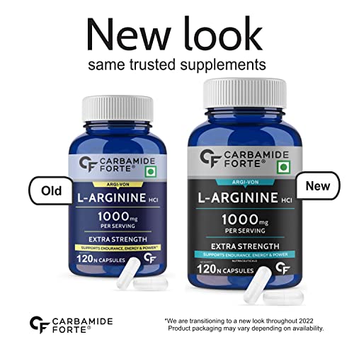 Carbamide Forte L Arginine 1000mg Supplement Per Serving - 120 Veg Capsules