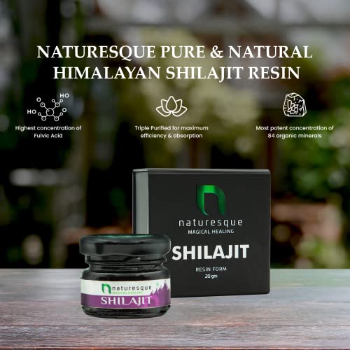 Naturesque Ayurvedic Pure Original Himalayan Shilajit Resin - 20g