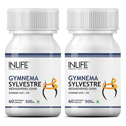 INLIFE Gymnema Sylvestre, 500 mg, 60 Veg Capsules (2-Pack)