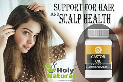 Holy Natural Castor oil Capsules - 60 Softgel Capsule