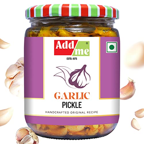 Add me Hot Garlic Pickle 500gm, Homemade Lassan Ka achar Pickles 500 gm Glass Jar