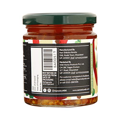 Aamra Gourmet Homemade Aglio Olio Garlic & Chilli Oil, No Artificial Preservatives, Gluten-Free- 175 Gms