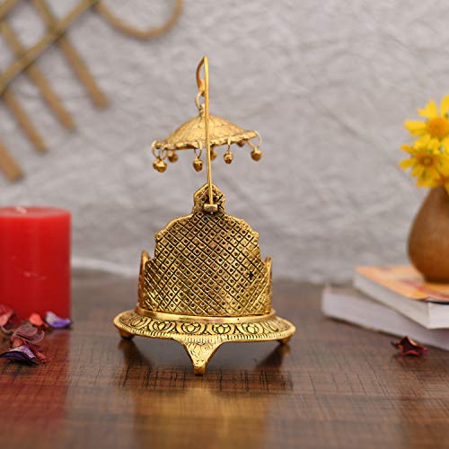 Metal Singhasan Oval Shaped for Ganesha Krishna God Idols (1 Pieces)