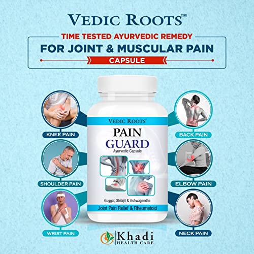 Vedic Roots Bansiwala Pain Guard/Pain Killer Ayurvedic Capsules (Herbal Formula) 60 Capsules // A Khadi India Product