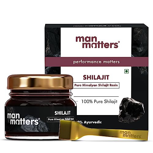 Man Matters 100% Pure Himalayan Shilajit Resin for Men 20g | Boosts Immunity & Strength | No Added Preservatives | 100% Vegetarian