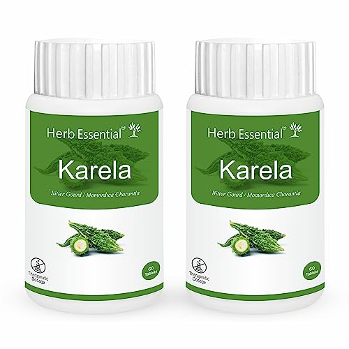 Herb Essential Karela 500Mg Tablet - 60 Count (Pack of 2)